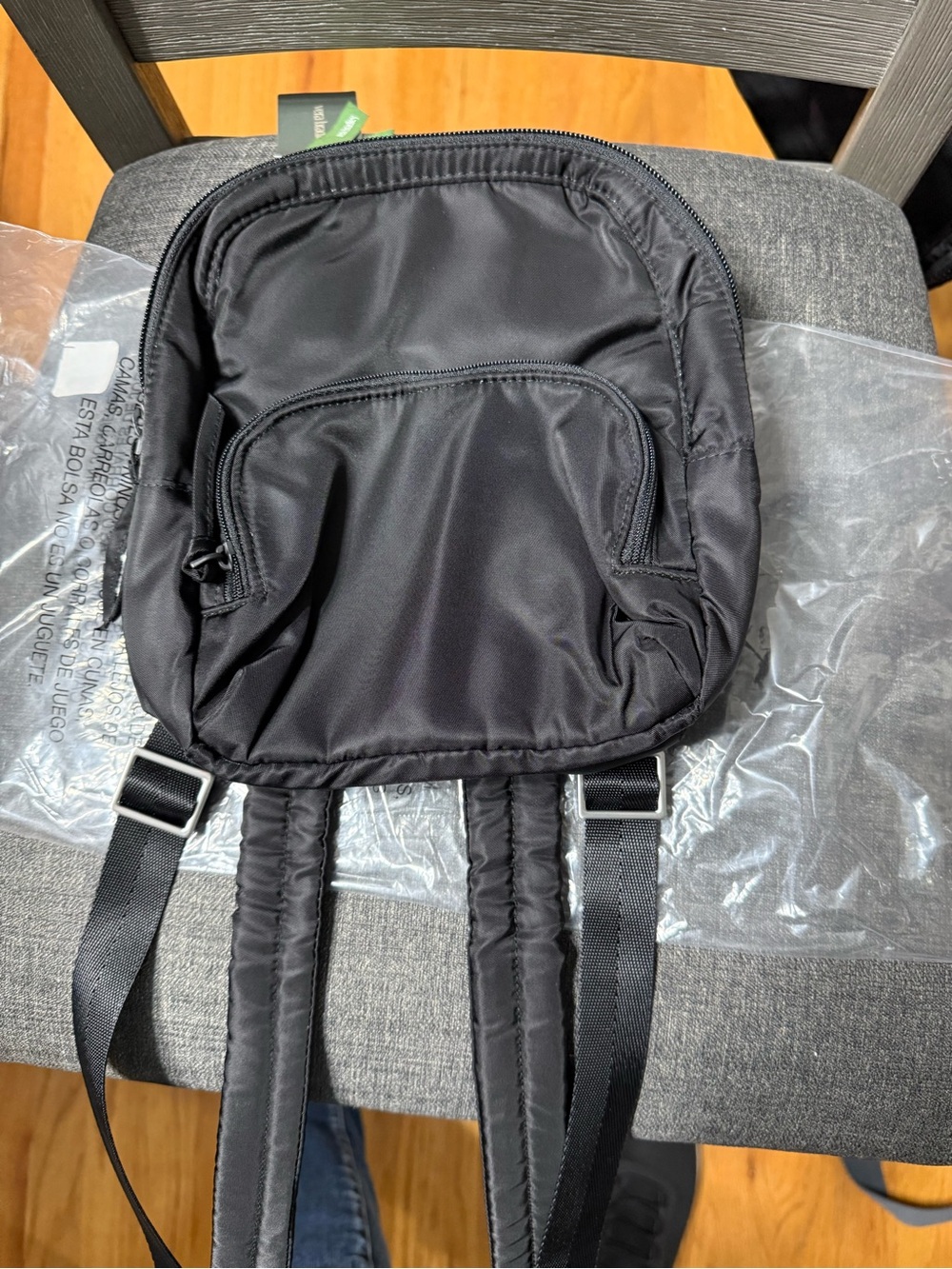 Vera Bradley Black Nylon Mini Backpack